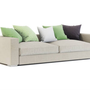 Sofa isolated on white background. 3d rendering.