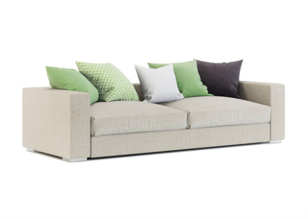 Sofa isolated on white background. 3d rendering.